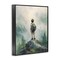 Stupell Industries Boy Adventurer Atop Mountain Framed Giclee, design by Arlington Prints